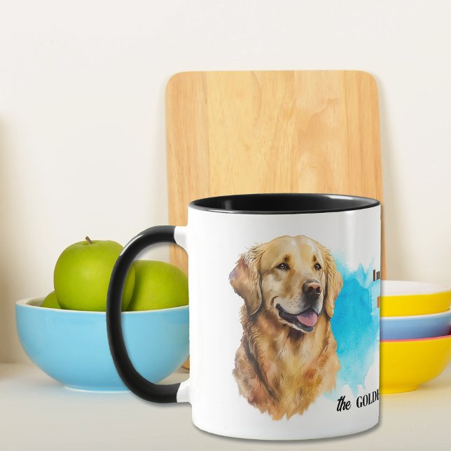Caneca Ouro Retriever Cão Leal Amigo (Criador carregado)