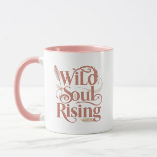 Caneca Ouro Rosa Alma Selvagem em Ascensão Espírito Livre