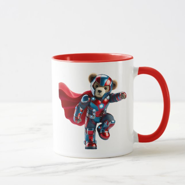 Caneca Ours courageux en armure futuriste. (Direita)