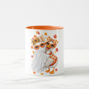 Caneca outono Ganso Bobo fantasma Outono Halloween 