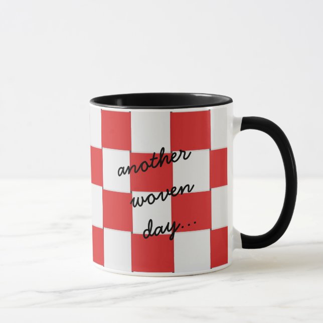 Caneca Outro dia, Vermelho e Branco (Direita)