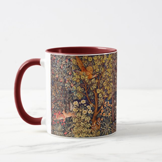 Caneca OUTROS ANIMAIS FLORESTAIS DO OUTONO, Hares,Faisão, (Esquerda)