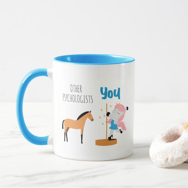 Caneca Outros Psicólogos vs Você Psicologia Azul (Com Donut)