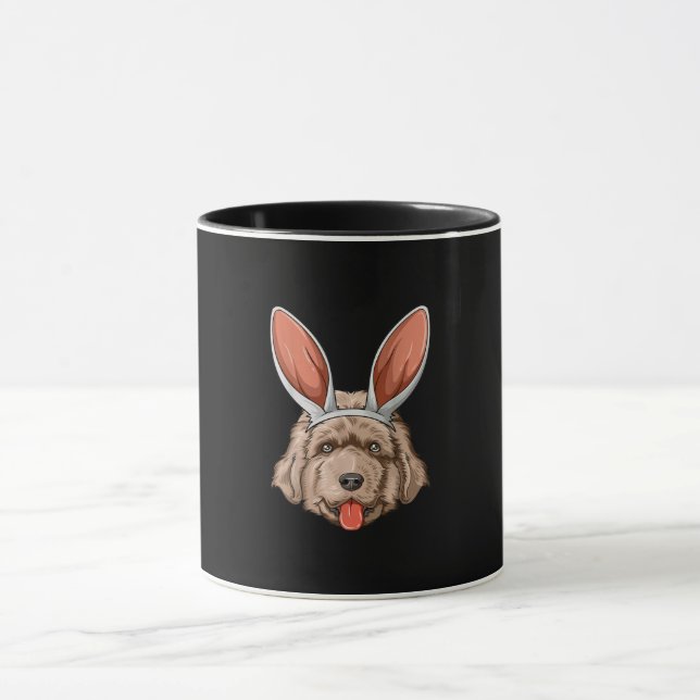 Caneca Ouvidos de coelhinho da Páscoa | presente para cãe (Centro)