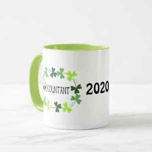Caneca Oval do Shamrock Verde Contador