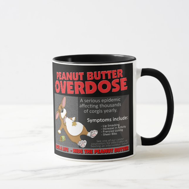 Caneca Overdose do PB do Corgi (Direita)