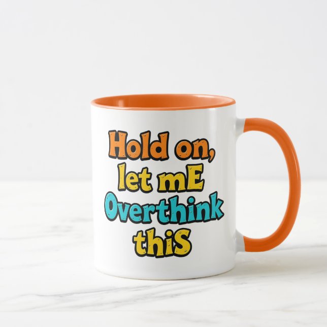 Caneca Overthink This Gradient: A Life Typographical Tip (Direita)