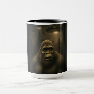 Caneca OVNI Alienígena Sasquatch Pé Grande