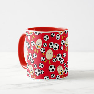 Caneca Ovo De Futebol, Prato De Café