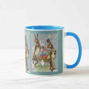 Caneca Ovos de Carregar de coelhos de Páscoa de colheita
