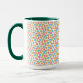 CANECA OVOS DE PÁSCOA AZUIS VERDES LARANJAS ROSAS
