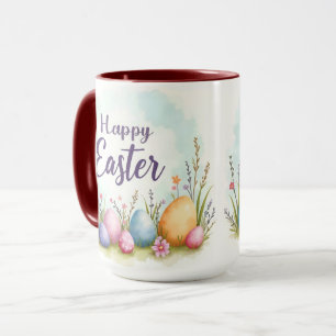 Caneca Ovos de Páscoa Elegantes Coleção Bonita