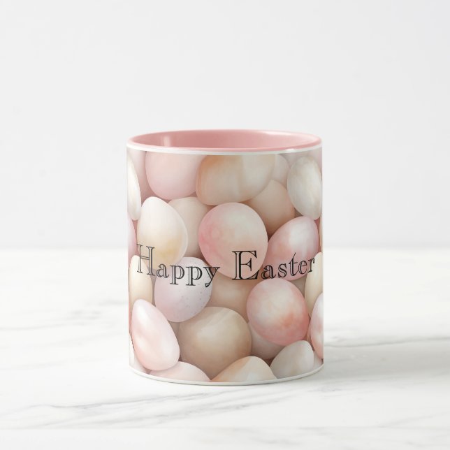 Caneca Ovos Rosa Pêssego de Páscoa (Centro)