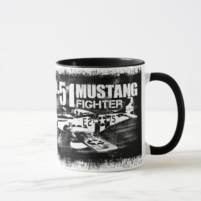 Caneca P-51 Mustang Ringer Coffee Mug (Direita)