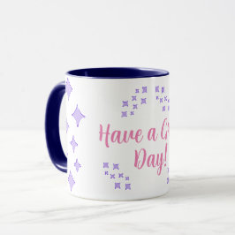 Caneca Pacote de Padrão de Estrelas de Fosco Violet Perso