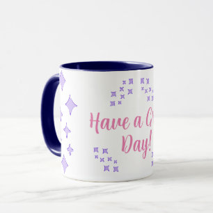 Caneca Pacote de Padrão de Estrelas de Fosco Violet Perso