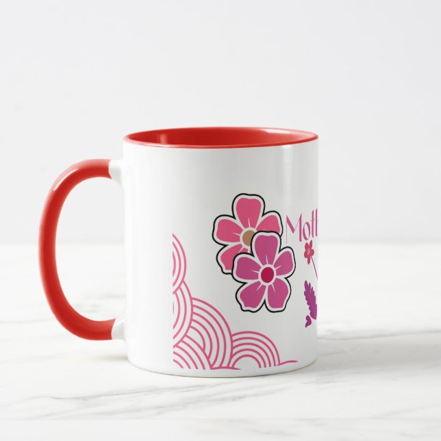 Caneca pacote de presente moderno do dia das mães (Esquerda)