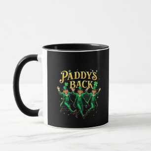 Caneca Paddy's Back Dia de São Patrício Trump Dancing