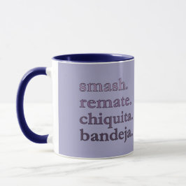 CANECA PADEL COFFEE MUG – WORD VIBES - GREY BLUE TONES