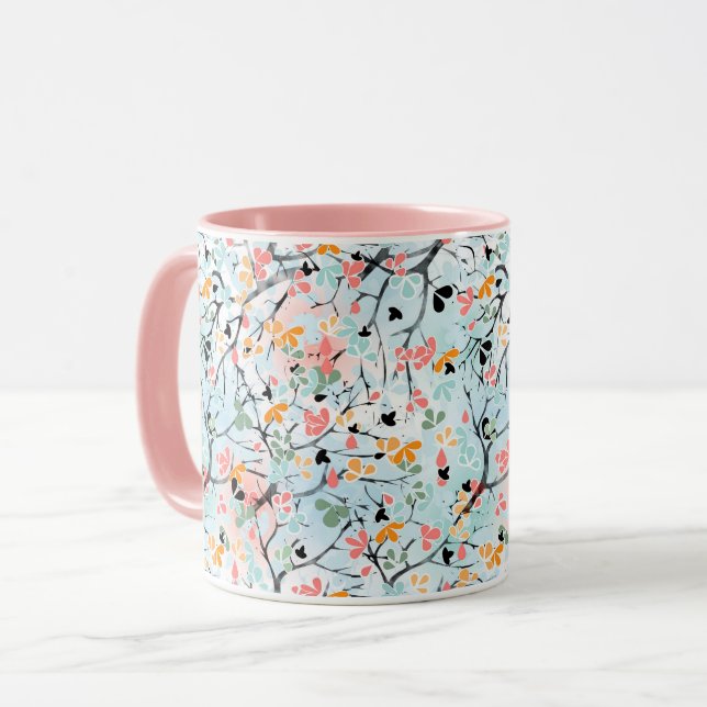 Caneca padrão abstrato (Frente Esquerda)