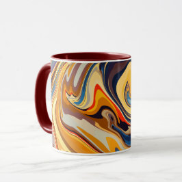 Caneca Padrão Abstrato de Fluxo Quente e Frio