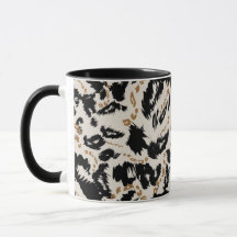 Padrão Abstrato de Leopardo Africano Boêmio