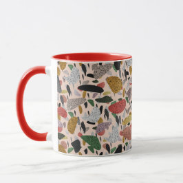 Caneca Padrão Abstrato de Terrazzo em Estilo Artístico Mo
