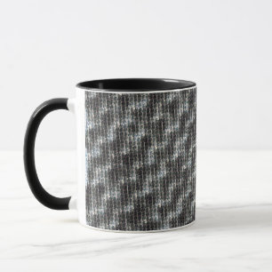 Caneca Padrão abstrato geométrico tecido de ardósia gelad
