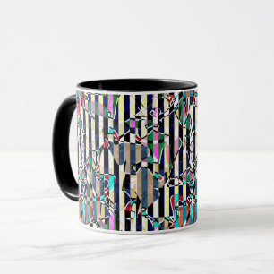 Caneca padrão abstrato striped