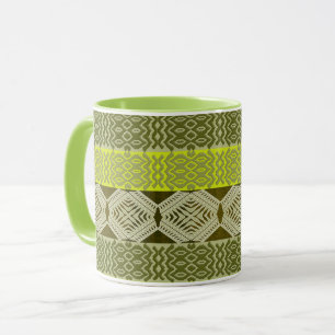Caneca padrão africano tribal étnico. monograma.
