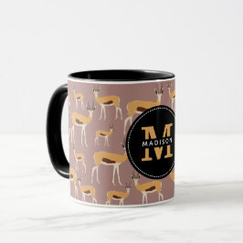 Caneca Padrão Animal de Antílope Selvagem