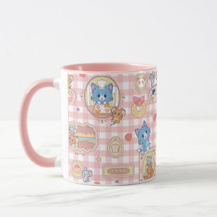 Caneca Padrão Anime Tom and Jerry Bakery