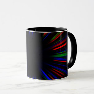 Caneca Padrão azul e vermelho de explosão