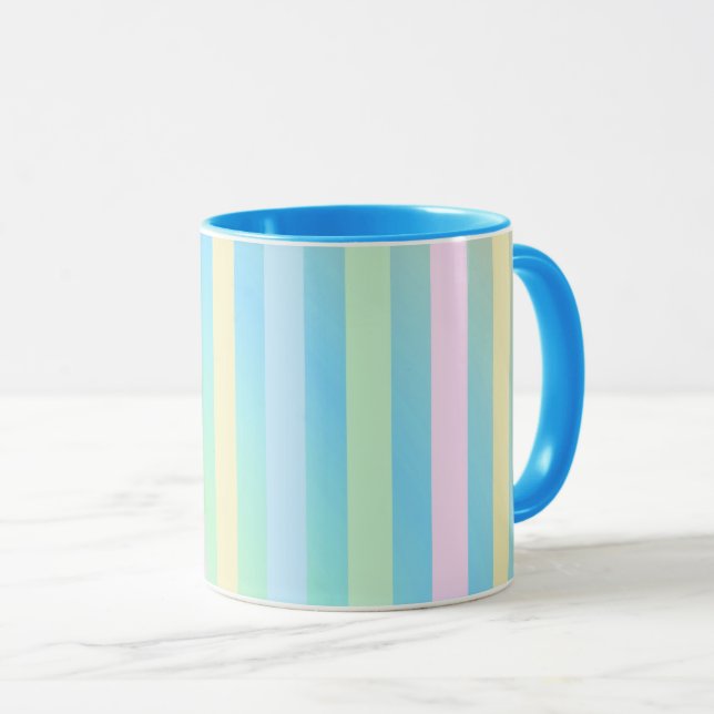 Caneca Padrão Bonito Pastel (Frente Esquerda)