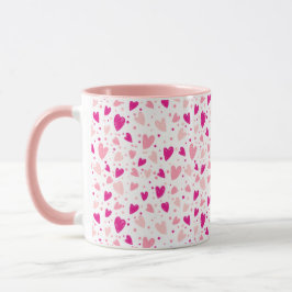 Caneca Padrão Cardíaco Desenhado À Mão