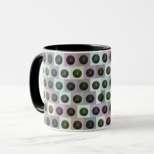 Caneca Padrão Colorido de Bolinhos de Leão,