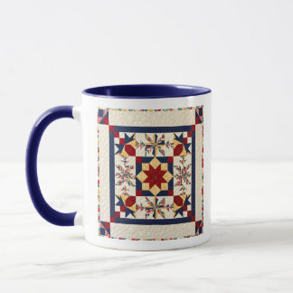 Caneca Padrão Colorido de Colcha - Amante de Colchas