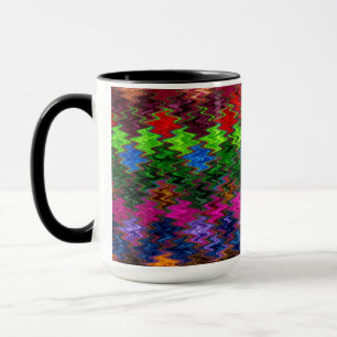 Caneca Padrão Colorido de Onda Mosaica #2