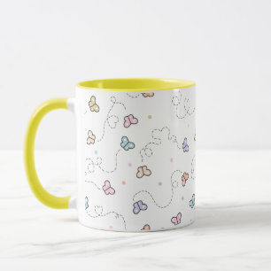 Caneca Padrão contínuo de borboleta