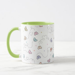 Caneca Padrão contínuo de borboleta