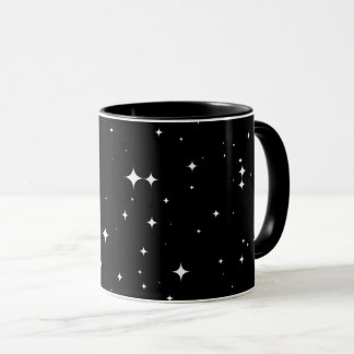 Caneca Padrão Contínuo de Céu Noturno Estrelado Moderno 8