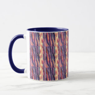 Caneca padrão coral e violeta