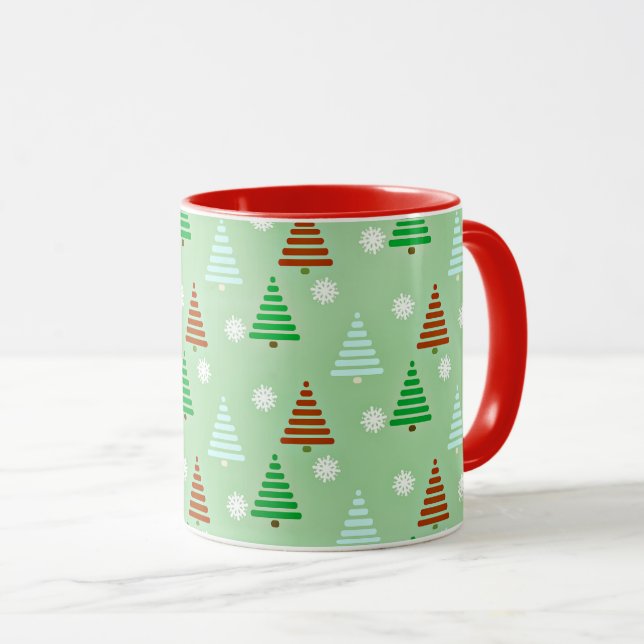 Caneca Padrão da árvore de Natal (Frente Esquerda)