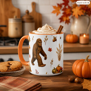 Caneca Padrão de Abóbora de Colheita de Outono do Pé Gran