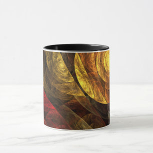 Caneca Padrão de Abstrato de Arte Floral Moderna da Flor