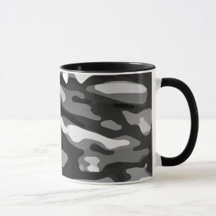 Caneca Padrão de Abstrato de Cinza de de de de de Trendy