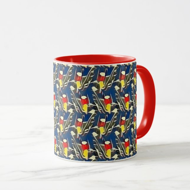 Caneca Padrão de abstrato moderno design 1197 - Mug (Frente Esquerda)