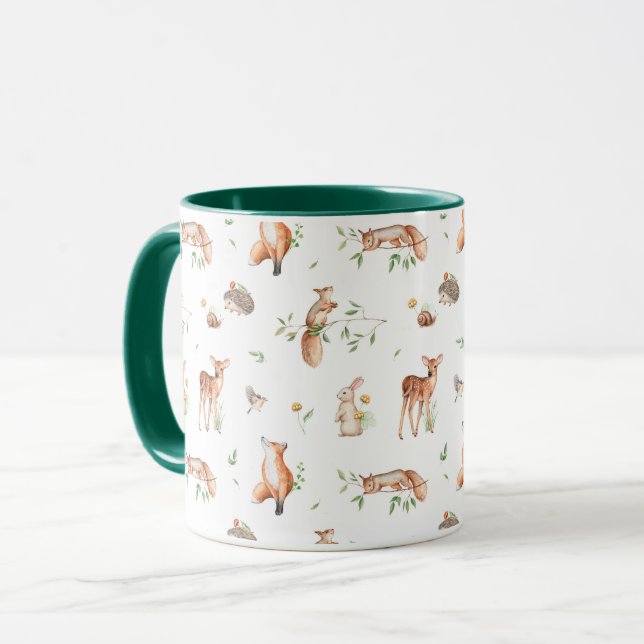 Caneca Padrão de Amigos de Animais da Floresta Cura (Frente Esquerda)