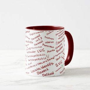 Caneca Padrão de Anatomia Minimalista Profissional Médico
