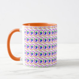 Caneca Padrão de Arranque Moderno Colorido e Vibrante de
